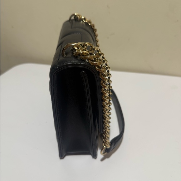 Jimmy Choo Leather Avenue Quad quilted shoulder bag Black Leather, Gold, New - Picture 6 of 13